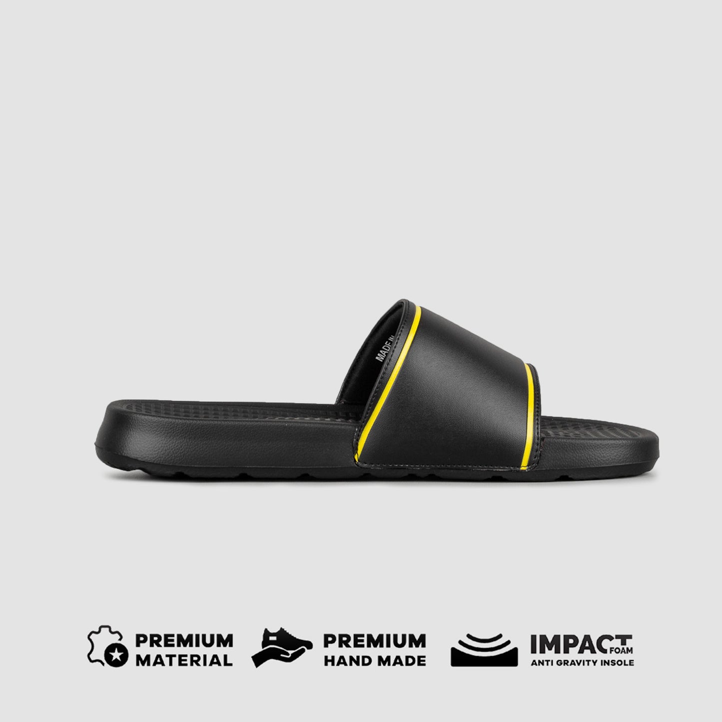 BASKARA SLIDES - BLACK / YELLOW - Leo Richie®
