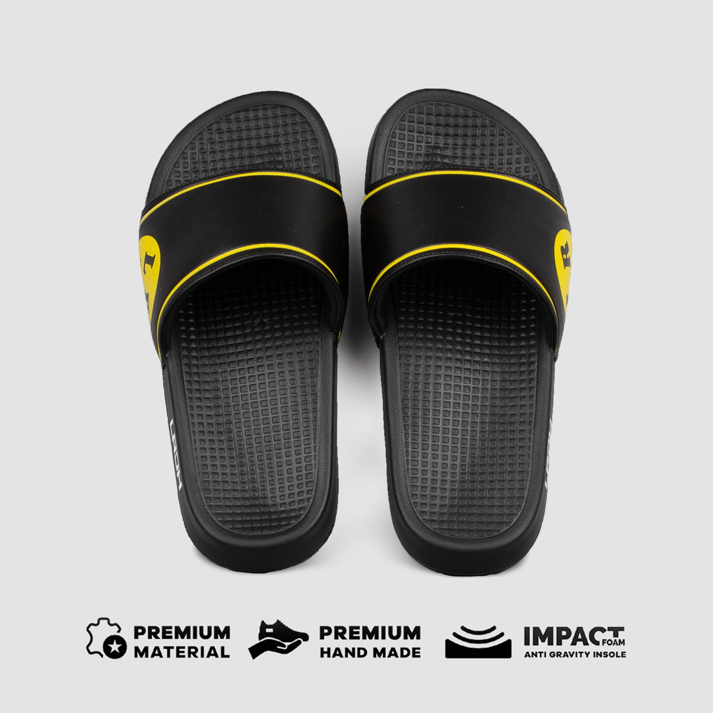 BASKARA SLIDES - BLACK / YELLOW - Leo Richie®