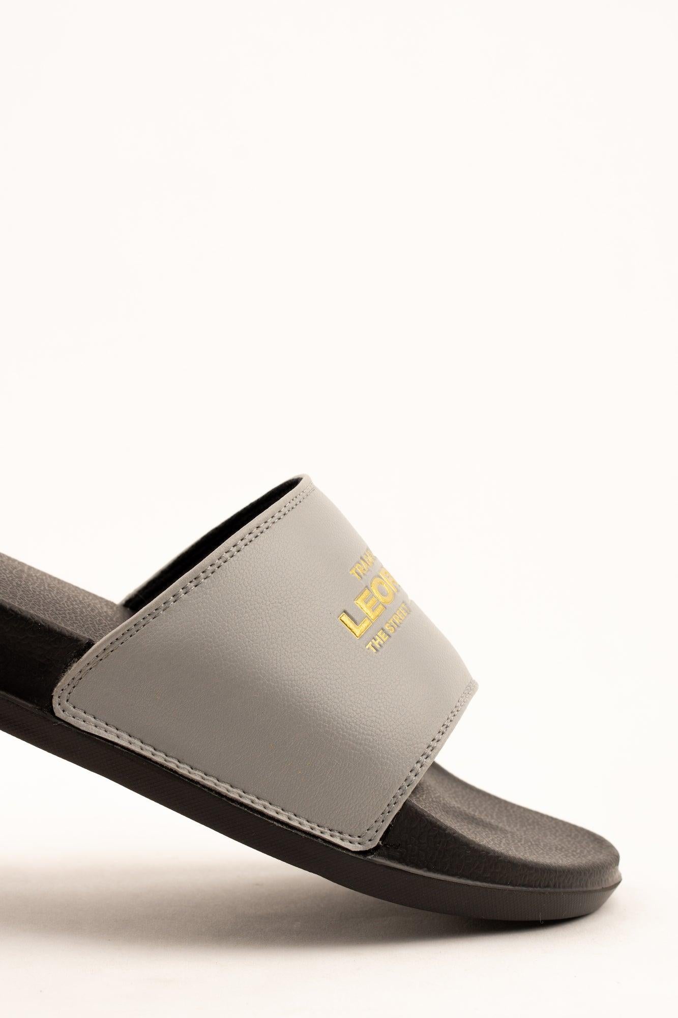 ZORIN SLIDES - GREY / BLACK - Leo Richie®
