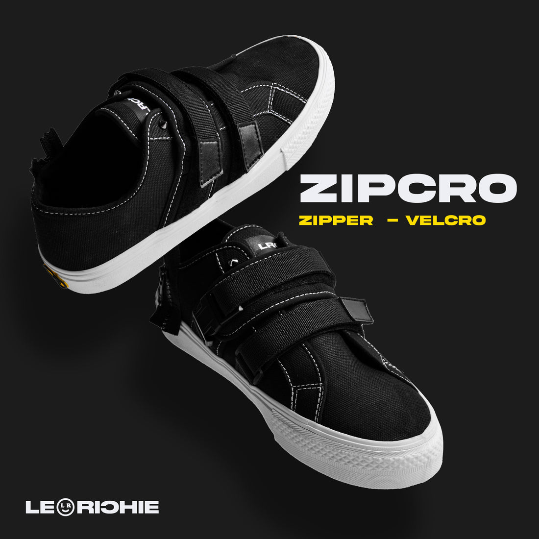 Sepatu Ikonik Perpaduan Zipper dan Velcro